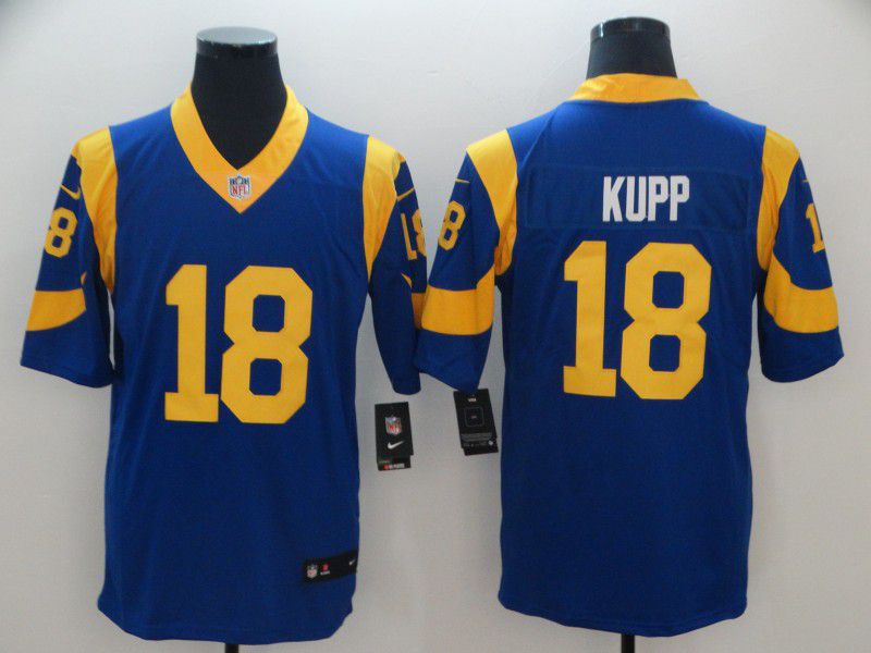 Men Los Angeles Rams #18 Kupp Blue Nike Vapor Untouchable Limited NFL Jersey